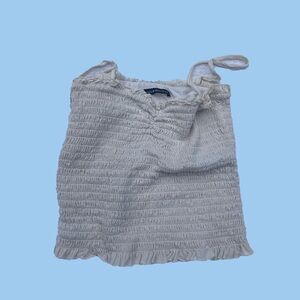 Brandy Melville Cream Smocked Camisole